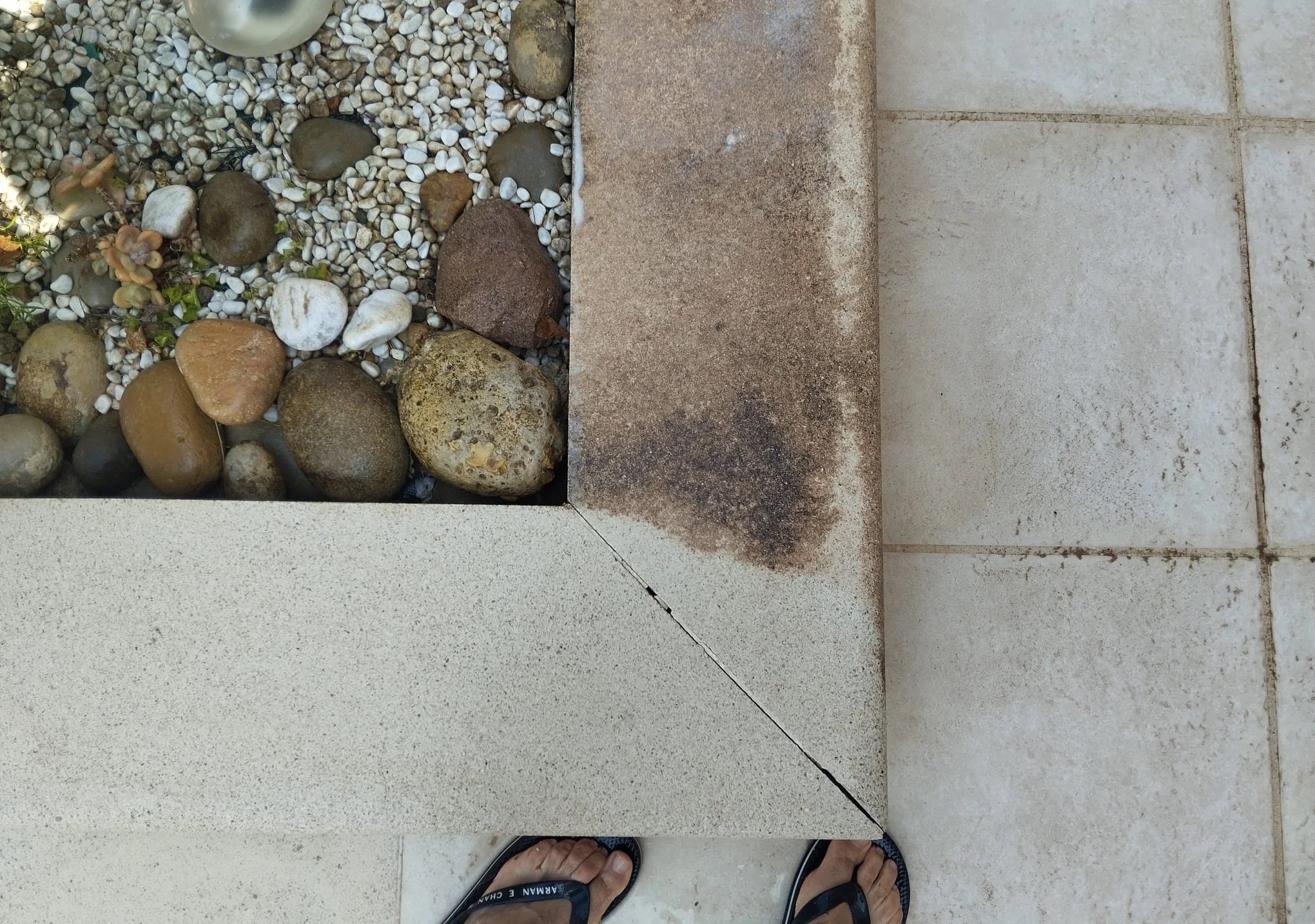 Terrasse avant nettoyage