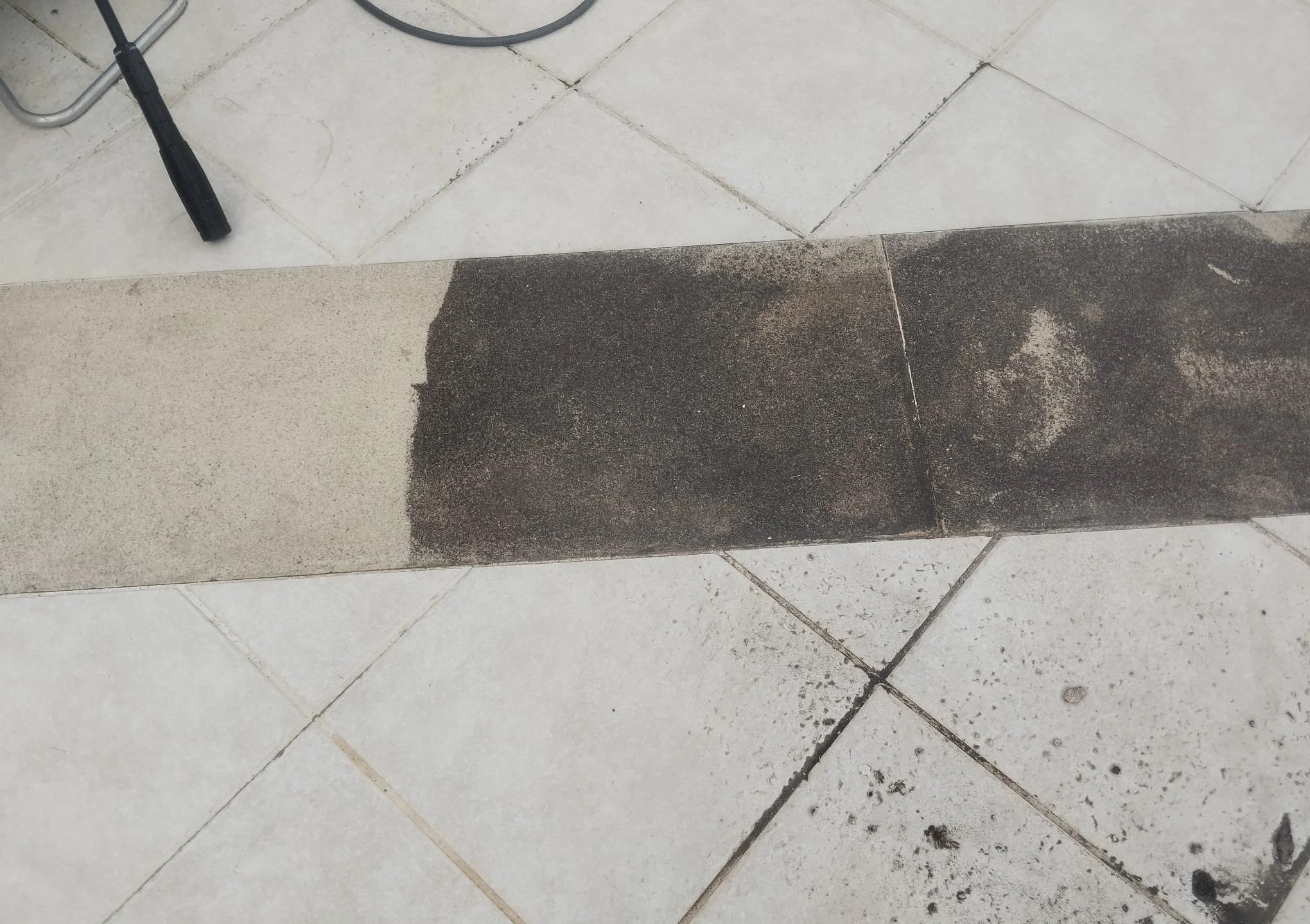 Nettoyage carrelage avant/après